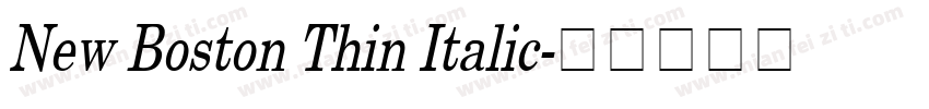 New Boston Thin Italic字体转换